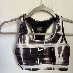 Nike Black and White Racerback Sports Bra